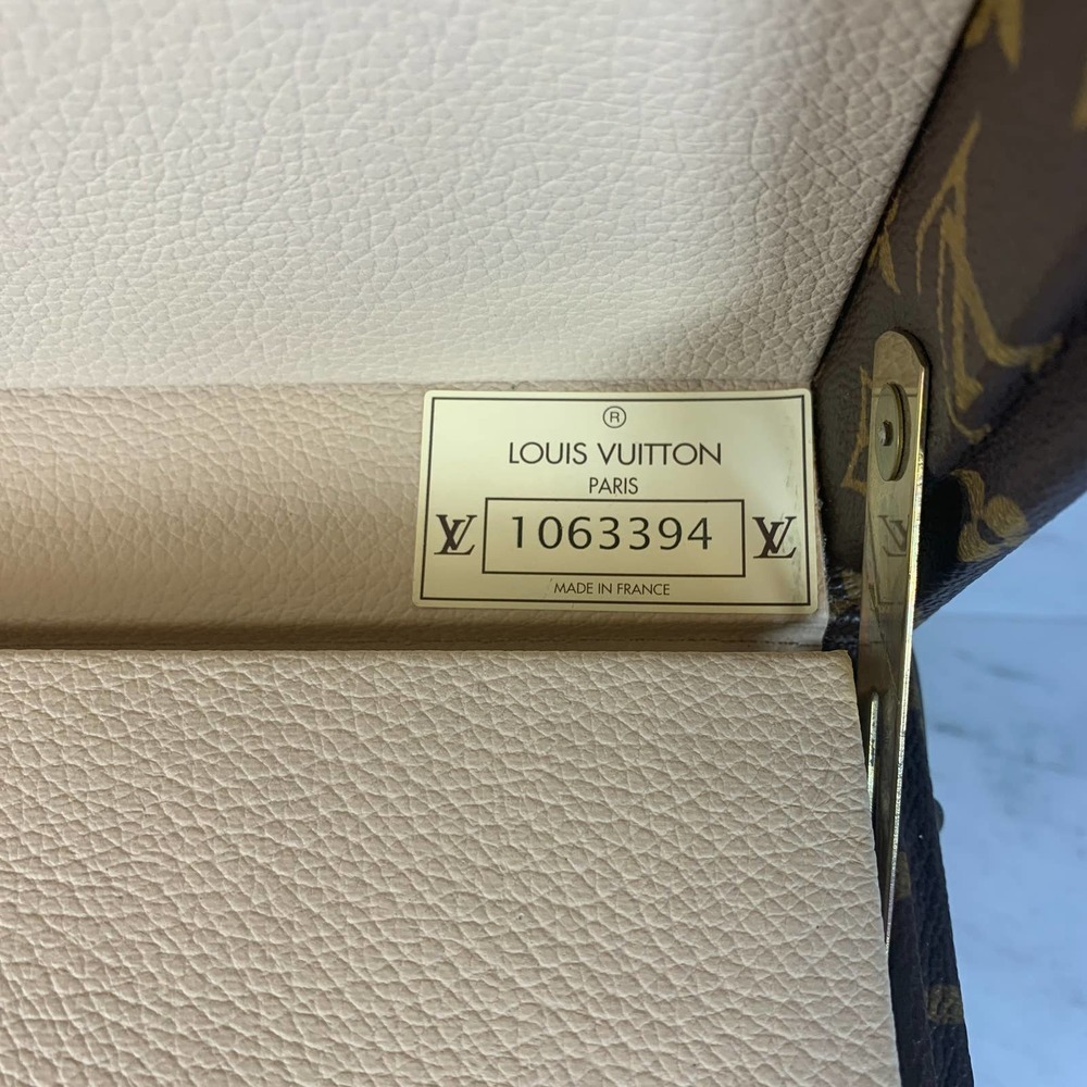 ❌❌ Louis Vuitton Monogram Trunk Boite Flacons Beauty Vanity Case Vintage Hard - Picture 11 of 13